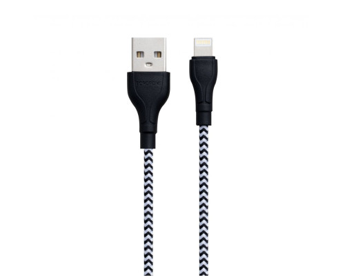 Кабель USB Borofone BX39 Beneficial Lightning Колір Чорно-Бiлий 6931474727275