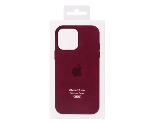 Чохол MagSafe Silicone Full Size Copy для iPhone 12 Mini Колір Red