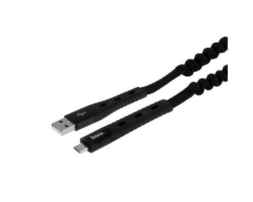 Кабель USB Hoco U78 Cotton Micro 2.4A 1.2m Колір Червоний 6931474721518