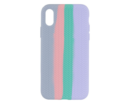 Чохол Silicone Knitted для iPhone X/Xs Copy Колір 10, Lime