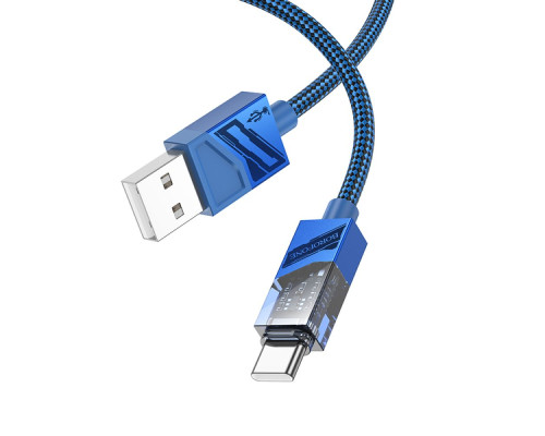 Кабель USB Borofone BU42 Type-C 3A 1.2m Колір Синiй 6941991109058