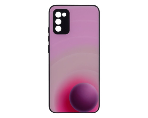 Чохол Glass TPU Prism Circles for Samsung Galaxy A02s Колір 1, Orange-Yellow