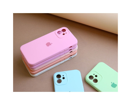 Чохол Silicone Case Full Size with Frame для iPhone 11 Pro Max Колір 67, Grepefruit