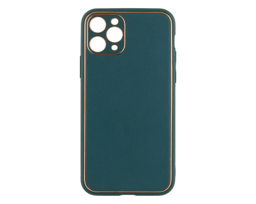 Чохол Leather Gold with Frame without Logo для iPhone 11 Pro Колір 5, Dark Green 2020000264767