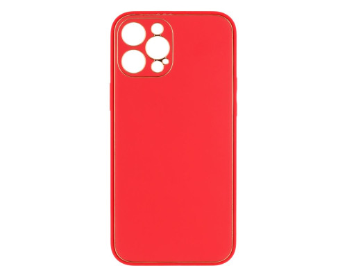 Чохол Leather Gold with Frame without Logo для iPhone 12 Pro Max Колір 2, Red 2020000264293