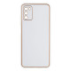 Чохол Leather Gold with Frame without Logo для Samsung A03s 4G Колір 11, White