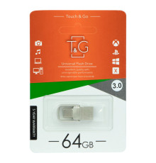 USB OTG флеш-накопичувач -Type C 64GB T&G металева серія 104 Колір Сталевий