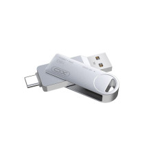 USB флеш-накопичувач XO DK03 USB3.0+Type C 64GB Колір Сталевий
