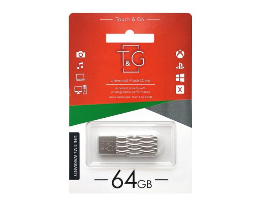 USB флеш-накопичувач T&G 64gb Metal 103 Колір Сталевий