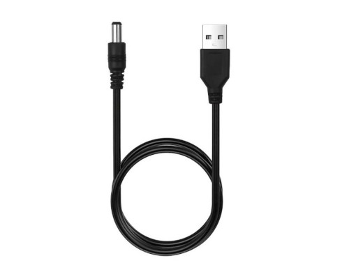 Кабель USB to DC для роутера 5v 5.5x2.1 mm Колір Чорний