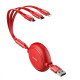 Кабель Baseus Golden Loop 3-in-1 USB to Micro / Lightning / Type-C 3.5A 1.2m CAMLT-JH Колір Чорний, 01