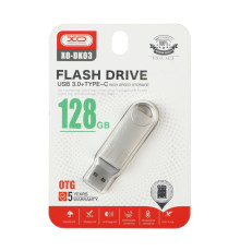 USB флеш-накопичувач XO DK03 USB3.0+Type C 128GB Колір Сталевий