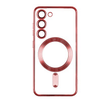 Чохол TPU Metallic Full Camera with Magsafe для Samsung Galaxy S21 FE (G990) Колір Red 2020000343349