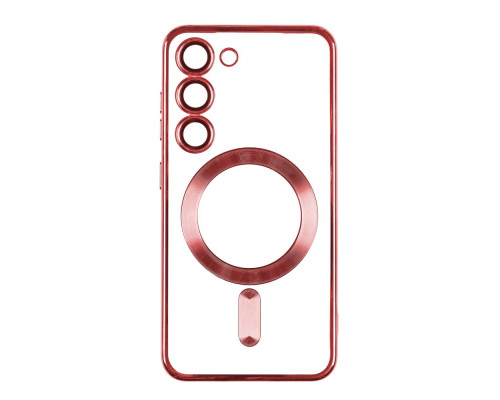 Чохол TPU Metallic Full Camera with Magsafe для Samsung Galaxy S21 FE (G990) Колір Red 2020000343349