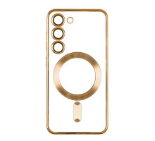 Чохол TPU Metallic Full Camera with Magsafe для Samsung Galaxy S22 Ultra (S908) Колір Gold 2020000343219