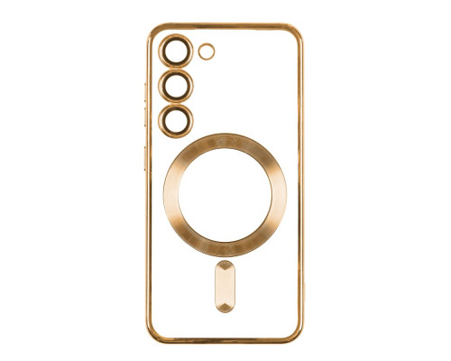 Чохол TPU Metallic Full Camera with Magsafe для Samsung Galaxy S22 Ultra (S908) Колір Gold 2020000343219