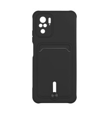 Чохол TPU Colorfull Pocket Card для Xiaomi Redmi Note 10 / Note 10s Колір 18.Black 2020000357698