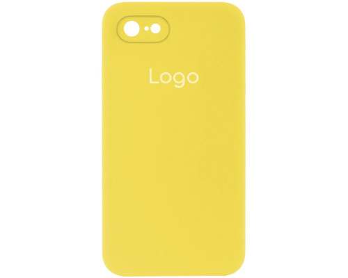 Чохол Silicone Case Square Full Camera для iPhone 7/8/SE 2020 Колір 50.Canary yellow 2020000348443