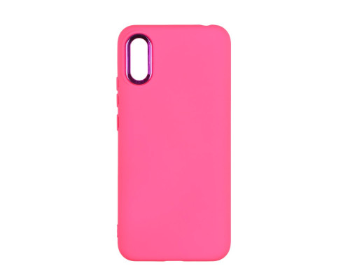 Чохол Silicone Cover Metal frame (AA) для Xiaomi Redmi 9A Колір 38.Shiny pink 2020000365075