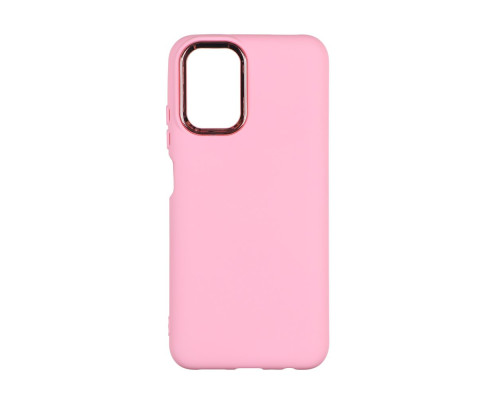 Чохол Silicone Cover Metal frame (AA) для Xiaomi Redmi Note 10 / Note 10s Колір 06.Light pink 2020000364863