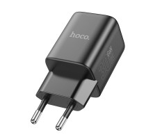 Мережевий Зарядний Пристрій Hoco N43 1USB-C PD/QC 30W GAN Колір Чорний 6942007620208