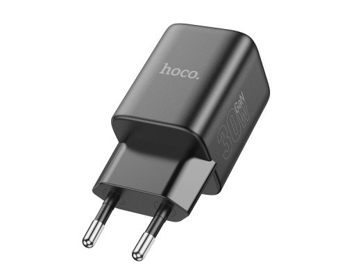 Мережевий Зарядний Пристрій Hoco N43 1USB-C PD/QC 30W GAN Колір Чорний 6942007620208