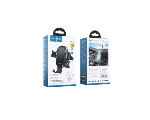 Автотримач Hoco CA105 Wireless 15W М'ята упаковка Колір Чорний 2020000380795 ma33669_3210206