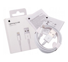 Кабель USB Apple Lightning 1m 1:1 М'ята упаковка Колір Білий 2020000385653