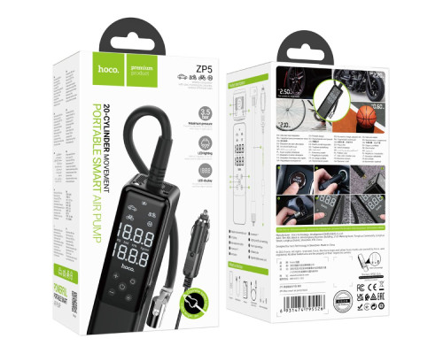 Автомобільний компресор Hoco ZP5 Колір Чорний 6931474795526 ma33245_3869372