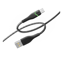 Кабель USB Ridea RC-RL15 RGB Light Type-C 3A 1.2m Колір Чорний 6908014700074