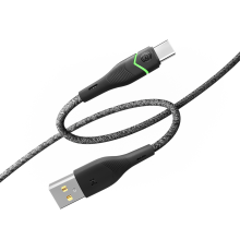 Кабель USB Ridea RC-RL15 RGB Light Type-C 3A 1.2m Колір Чорний 6908014700074