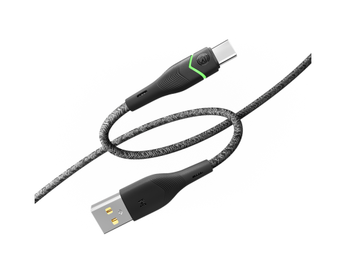 Кабель USB Ridea RC-RL15 RGB Light Type-C 3A 1.2m Колір Чорний 6908014700074