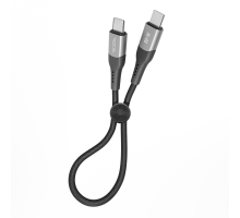 Кабель USB Ridea RC-US42 UltraStrong Type-C to Type-C 60W 0.25m Колір Чорний 6908014900108