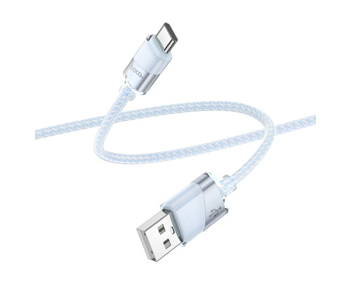 Кабель USB Hoco U132 Type-C 3A 1.2m Колір Блакитний 6942007618205