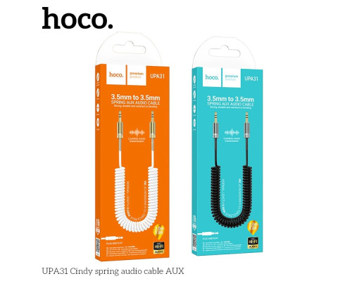 Кабель Aux Hoco UPA31 Spring 3m - це універсальний аксесуар для підключення аудіопристроїв з високою якістю передачі звуку. Пружинний дріт в поєднанні з великою довжиною робить його ідеальним вибором для повсякденного використання в будь-яких умовах.<br><