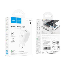 Мережевий Зарядний Пристрій Hoco C145A 1USB QC 18W Колір Бiлий 6942007630214 ma35274_3345660
