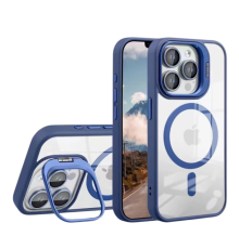 Чохол TPU+PC+Metal Stand Case with MagSafe and Camera Lenses для iPhone 14 Колір Dark Blue 2020000407959