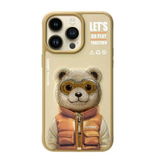 Чохол TPU+PC Nimmy 3D with Metal Buttons для iPhone 16 Pro Max Колір Bear Grey 6971080319501