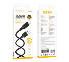 Кабель USB Borofone BX113 Silicone Type-C 3A 3m Колір Чорний 6941991115554