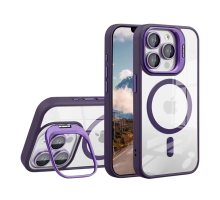 Чохол TPU+PC+Metal Stand Case with MagSafe and Camera Lenses для iPhone 13 Pro Колір Dark Purple 2020000408031