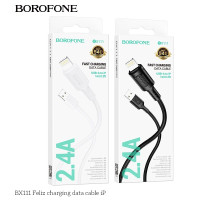 Кабель USB Borofone BX111 Lightning 2.4A Колір Білий 6941991115059