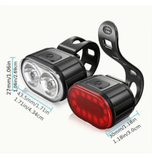 Велоліхтар 078 2LED IPX4 Waterproof 6 Modes Колір Чорний 2020000452232 ma36325_3607318