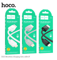 Кабель USB Hoco X113 Lightning 2.4A Колір Сiрий 6942007646130 ma36776_3609176
