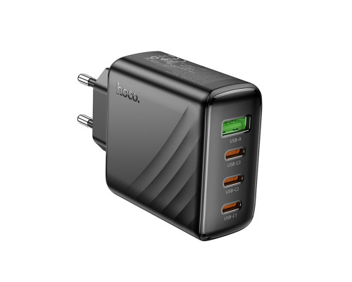 Мережевий Зарядний Пристрій Hoco CS27A 3USB-C/1USB PD/QC 67W Колір Чорний 6942007639835