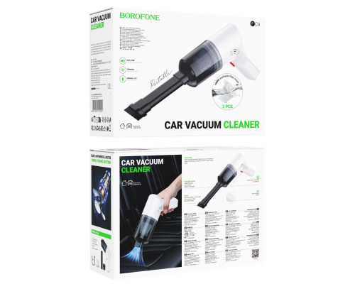 Автомобільний Пилосос Borofone FC4 60W/4000mAh Колір Бiлий 6941991119101
