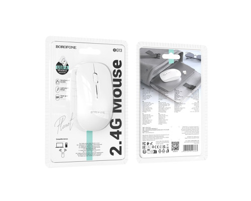 Бездротова Миша Borofone BG14 Planet 2.4G + Bluetooth Колір Білий 6941991113383 ma35460_3609260