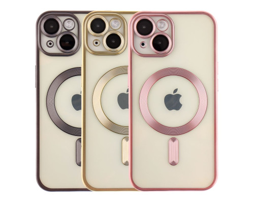 Чохол TPU Metallic Chrome Full Camera with Magsafe для iPhone 16 Колір Chrome Silver 2020000451389 ma36189_3606934