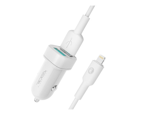 Автомобільний Зарядний Пристрій Ridea RCC-21312 Grand Lightning 2USB 2.4 A Колір Чорний 6902013730742 ma29376_3663302