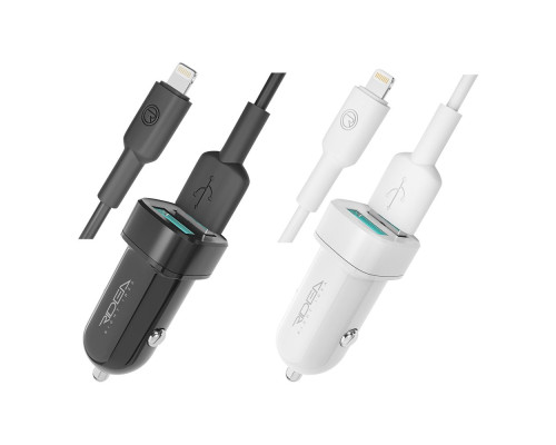 Автомобільний Зарядний Пристрій Ridea RCC-21312 Grand Lightning 2USB 2.4 A Колір Чорний 6902013730742 ma29376_3663302