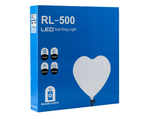 LED Панель RL-500 33cm (Heart Style) Remote Колір Чорний 2020000450764 ma36212_3607148